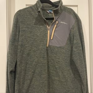 Eddie Bauer dark green half zip